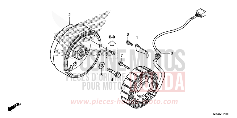 GENERATRICE von NC750X DCT MAT GUNPOWDER BLACK METALLIC (NH436) von 2017